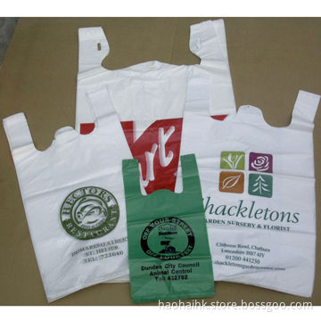 T-shirt Shopping Bag, Made of HDPE, Suitable for Store, Supermarket and Garbage